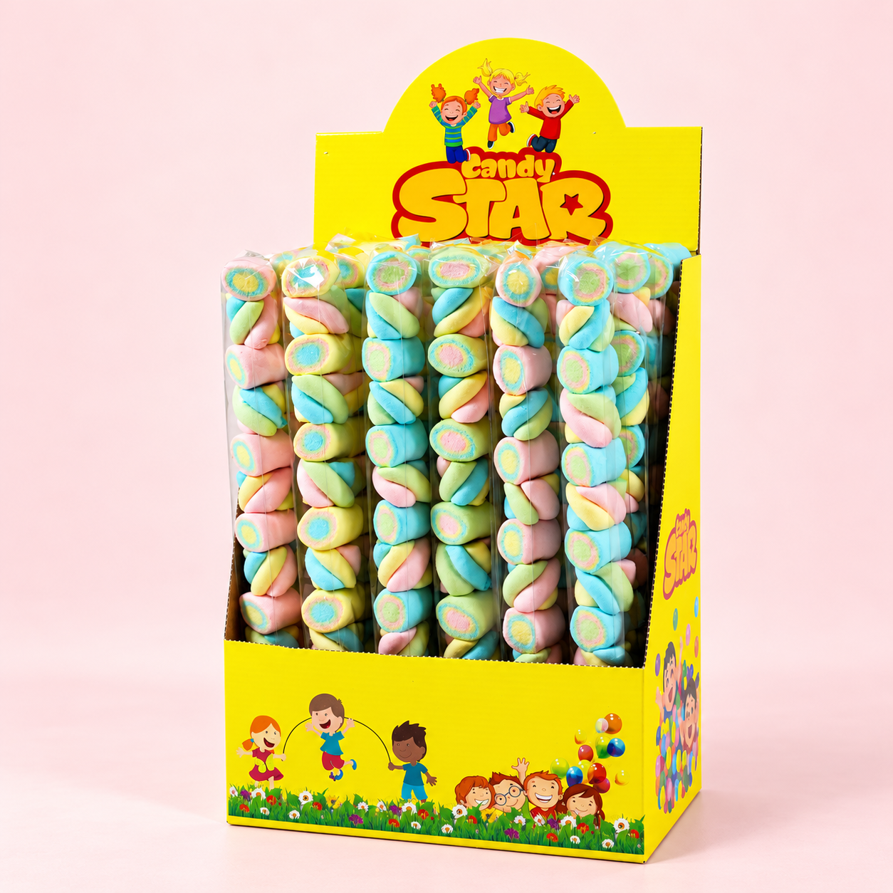 Candy Star Roller / Twist Marshmallow Lollipop 50 g