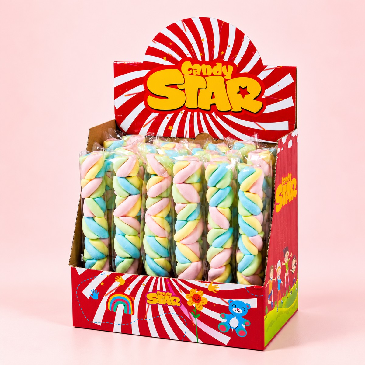 Candy Star Twist Marshmallow Lollipop 25 g