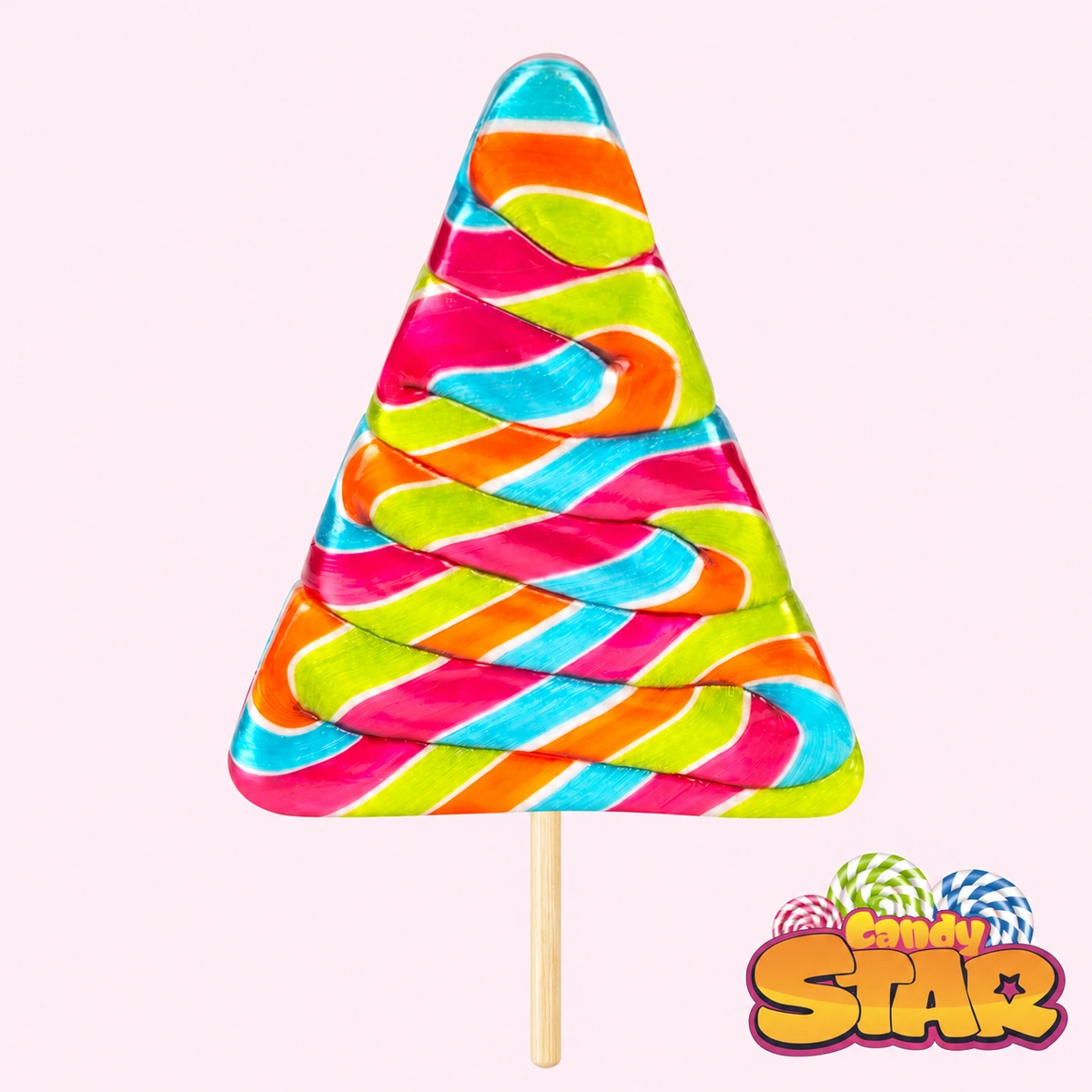 Candy Star Üçgen Sosyete Lolipop Şeker 30g