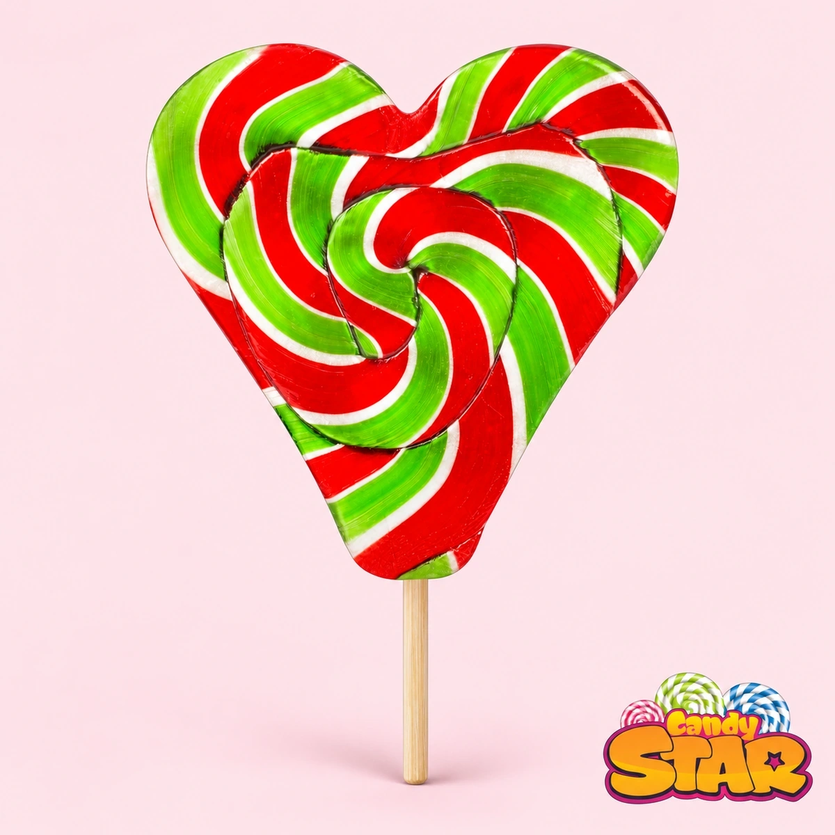 Candy Star Kalp Sosyete Lolipop Şeker 30g
